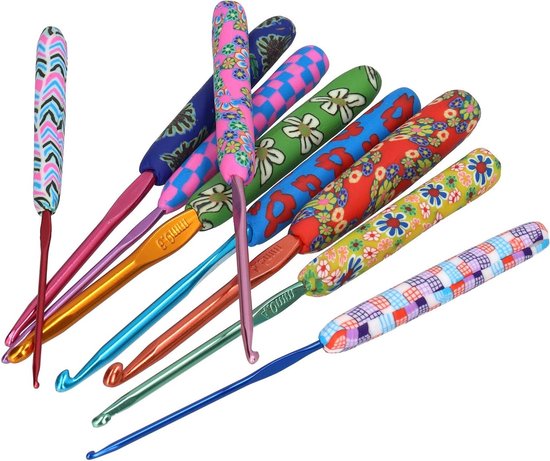 Haaknaalden Etui voor Beginners, Moeders en Kinderen - Compleet Haaknaalden Set met Accessoires en Opbergruimte van Merkloos