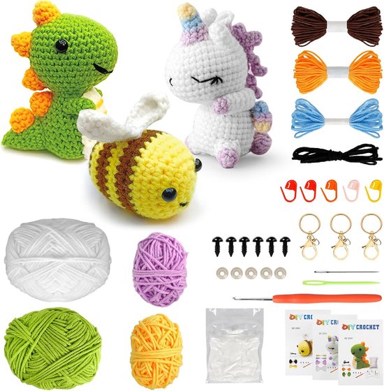 Haaknaaldenset - Complete Haakset voor Beginners met Stapsgewijze Video-instructies van Wolady