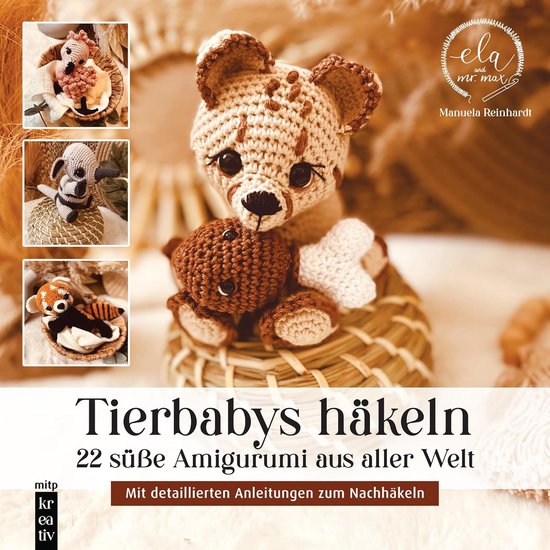 Haakpatronen: 22 Schattige Dierenbaby Amigurumi - Inclusief Stap-voor-stap Instructies van Merkloos