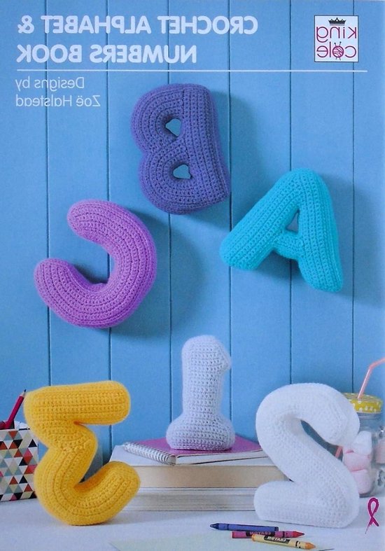 Haakpatronen Boek - Alfabet en Cijfers - Haken Leren - Veelzijdige Patronen - 16-18 cm Hoog - Multicolor van Merkloos