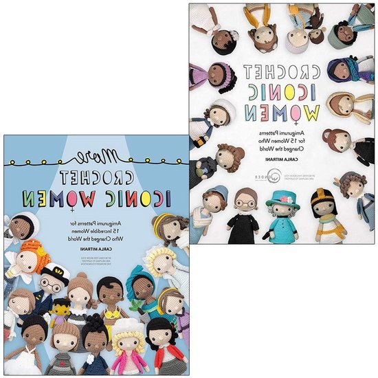 Haakpatronen Iconische Vrouwen - Amigurumi Boeken Set - Haken Leren - 15 Vrouwen Per Boek - 2 Boeken - Multicolor van Merkloos