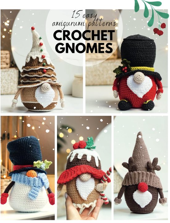 Haakpatronen voor gnomes: 15 eenvoudige Amigurumi patronen van Merkloos