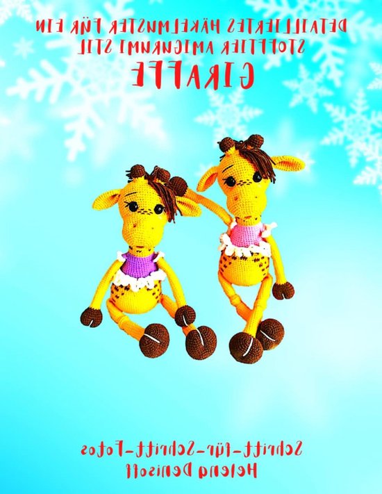 Haakpatroon Giraffe - Amigurumi Knuffel - Hobby Project - Stap-voor-stap Foto's - 34cm Hoog - Kleurrijk van Merkloos