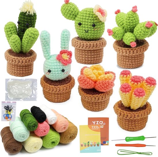 Haakset voor Beginners - Wol voor Haken en Breien, DIY Creatieve Projecten met Haaknaalden en Handleiding van Merkloos
