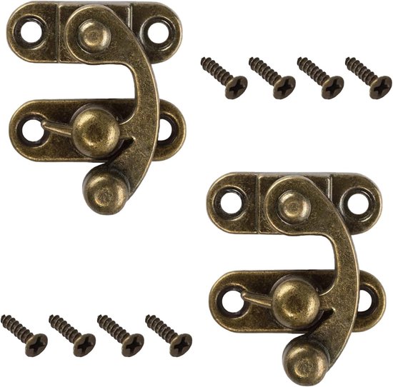 Haaksluiting voor handwerk - Bronzen latch hook voor haken, breien en creatief knutselen, 1x1 cm