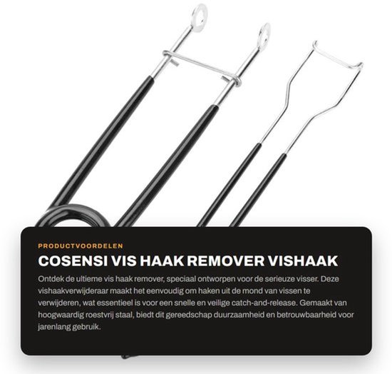 Haakverwijderaar Roestvrij Staal - Vishaakverwijderaar - Antislip Handvat - Lichtgewicht - Duurzaam - Gereedschap voor Vissers - Vishengelaccessoire