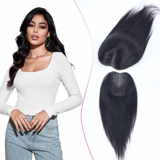 Haarwerken voor vrouwen van echt haar, voor dun haar, onzichtbare opvulling, handgeknoopt, Zwitserse kantbasis, zonder pony, natuurlijke haarlijn