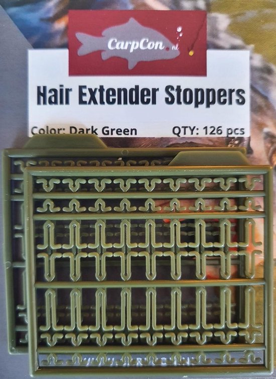 Hair Extender Stoppers - 2 rekjes - Donkergroen van Merkloos