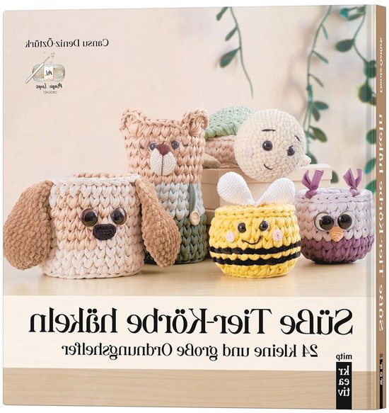 Haken Amigurumi - Kleine Körbe - Opbergen Decoratie - 24 Ontwerpen - 19x19 cm van Merkloos
