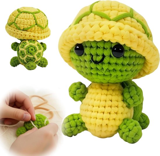 Haken Knutselset - Beginner Set - Dieren Haken - Compleet Inclusief Instructies - 17.8 cm - Multicolor