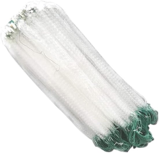 Hand Gooi Visnet - Vangnet - Vissen Vangen - 3 Lagen Nylon - 300x120 cm - Wit