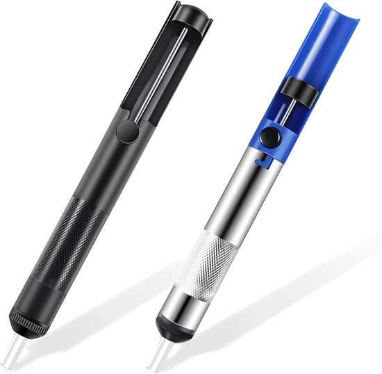 Handmatige Desoldering Pomp van Aluminium met Vervangbare Punt, Krachtige Zuigkracht voor Elektronisch Lood, 190 x 2 cm, Ideaal voor Solderen en Reparaties
