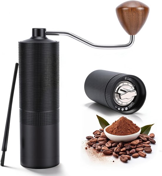 Handmatige Koffiemolen met 20g Capaciteit, Precisie RVS Molen, Ideaal voor Moka, French Press en Filterkoffie