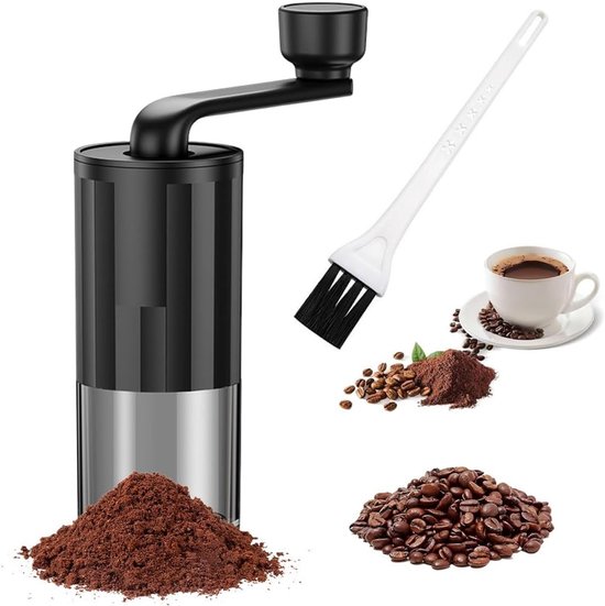 Handmatige koffiemolen met keramisch maalwerk, instelbaar voor espresso, ideaal voor camping en reizen, perfect cadeau voor koffieliefhebbers