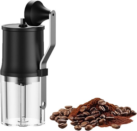 Handmatige Koffiemolen met Reinigingsborstel, Draagbare Koffiemolen met Vouwhandvat voor Cappuccino, Espresso en Thuisgebruik