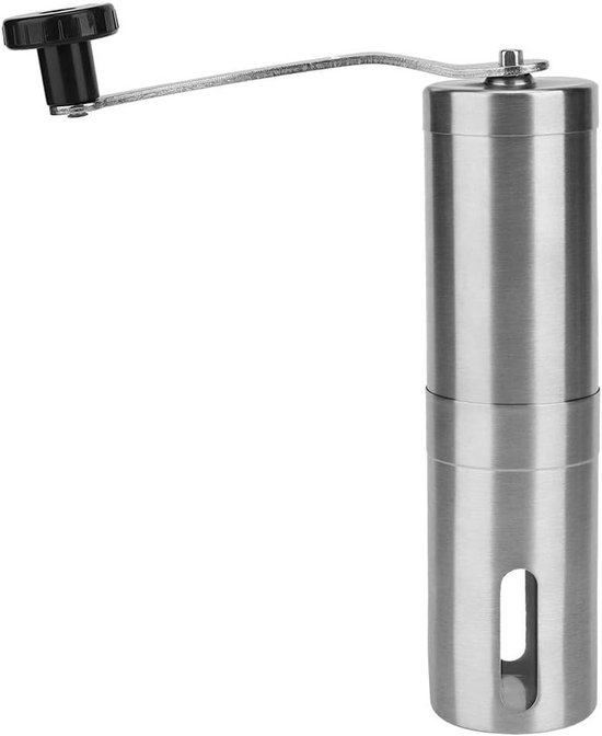 Handmatige koffiemolen met roestvrijstalen handvat voor druppelkoffie en espresso, ideaal voor thuisgebruik en keukenaccessoires, 7.4 inch