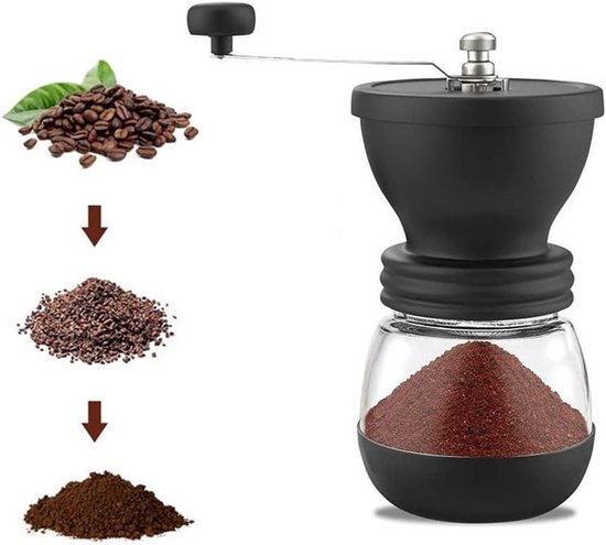 Handmatige Koffiemolen met Verstelbare Instellingen, Draagbare Conische Maalwerk voor Thuis, Kantoor, Kamperen en Reizen, Ideaal voor Koffieliefhebbers en Barista's