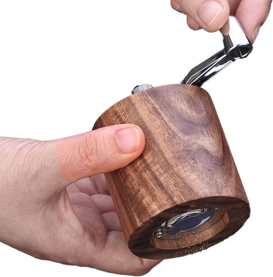 Handmatige Pepermolen en Specerijenmolen met Lange Crank voor Zeezout en Kruidenspecerijen - Ideaal voor Thuis, Restaurant en BBQ Gebruik