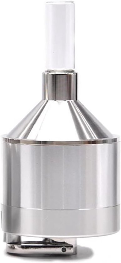 Handmatige Specerijenmolen van Metaal met Glazen Fles - Perfect voor Kruidenslijpen en Koken, 56 x 115mm van Merkloos