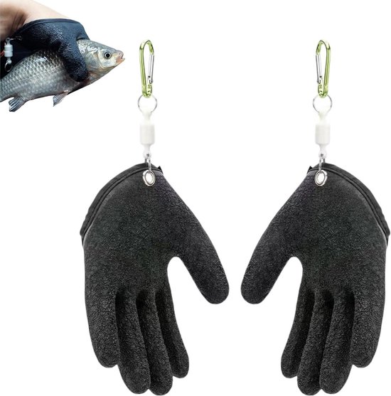 Handschoenen voor vissen - waterdicht, anti-snij, bescherming tegen beten - voor snoekvissen - met magnetische gesp