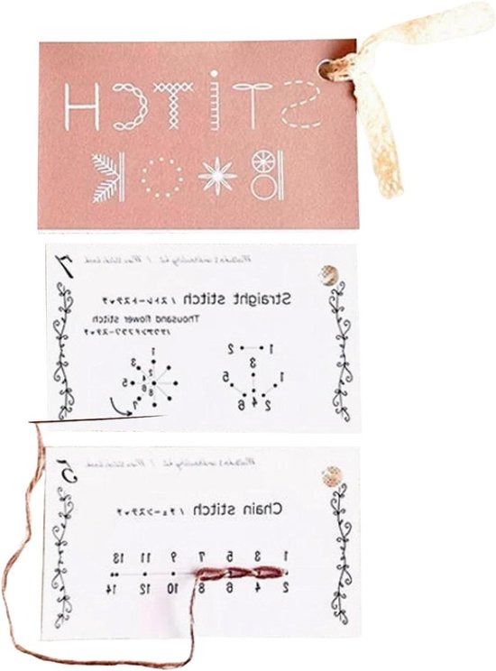 Handwerkboek Naaien - Creatief Boek Borduren - Vaardigheden Leren - Stapsgewijze Instructies - 1 Stuk - Meerkleurig