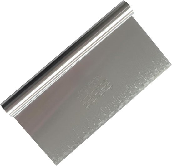 Hankous 1 Stks Rvs Deeg Cutter, Deeg Cutter met Non-Stick Meetschaal Keuken Gereedschap voor Cake Pizza Cake Deeg Bakken Gebruiksvoorwerpen