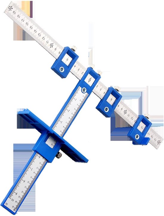 Hardware Jig Boorgids, Kast Handgreep Template Gereedschap Deuvel Jig Koolstofstaal Kast Hardware Jig Gereedschap Verstelbare Ponshoregel Boormal voor Deur Lade Handgrepen Trekt Knoppen