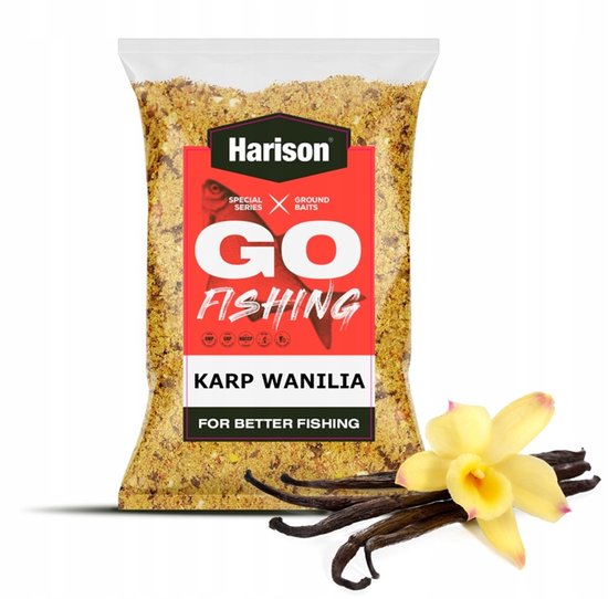 Harison Karper Grondvoer Vanille 1kg – Zoet Feeder & Karper Voer voor Witvis