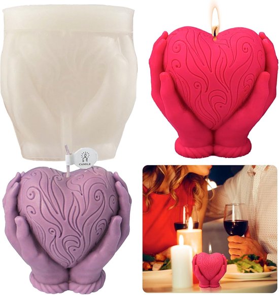 Hart Kaarsvorm 3D Gietvorm voor Kaarsen, Zeep, Fondant, Chocolade en Taartdecoratie - DIY Mal van Hart