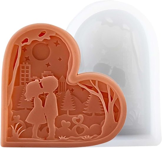 Hart Kaarsvorm Valentijnsdag Liefde Kaarsen Siliconen Mallen Hart Hars Gieten Vorm Voor Het Maken van Kaarsen Woondecoratie Vorm Aromatherapie Gipskaarsen Klei Ambachten