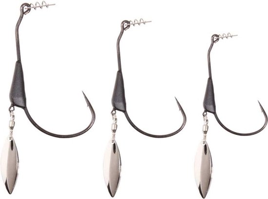 HART Tungsten Bladed Swimbait Haak Zwart Haak 7/0 - 3/8 Oz van Hart