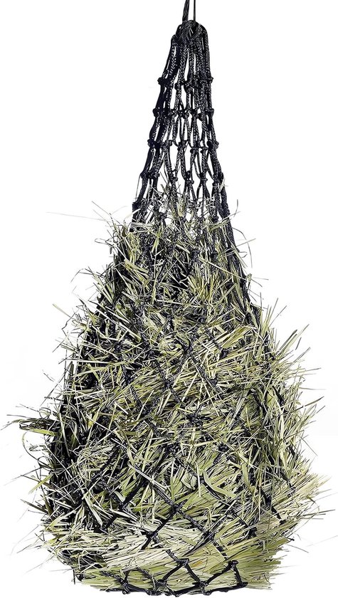 Hay net for horses, fine mesh hay net, 130 x 60 cm, fine-meshed, 5 x 5 cm, species-friendly food improves the - ShopVlot