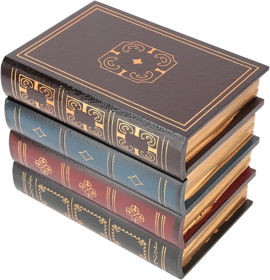 Health Gear Europese stijl vintage decoratieve nep boek opbergdoos decoratie houten kist, boek, Caja Decoratia