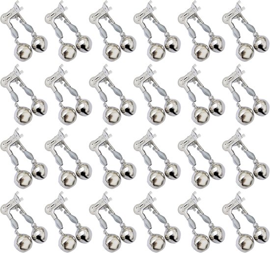 Hengel Alarm Klokken Metalen Vissen Twin Bells Bijtalarm Dubbele Veer Clip-on voor Zee Hengel Set - 24 Stuks voor Effectieve Vangsten en Gemakkelijk Gebruik