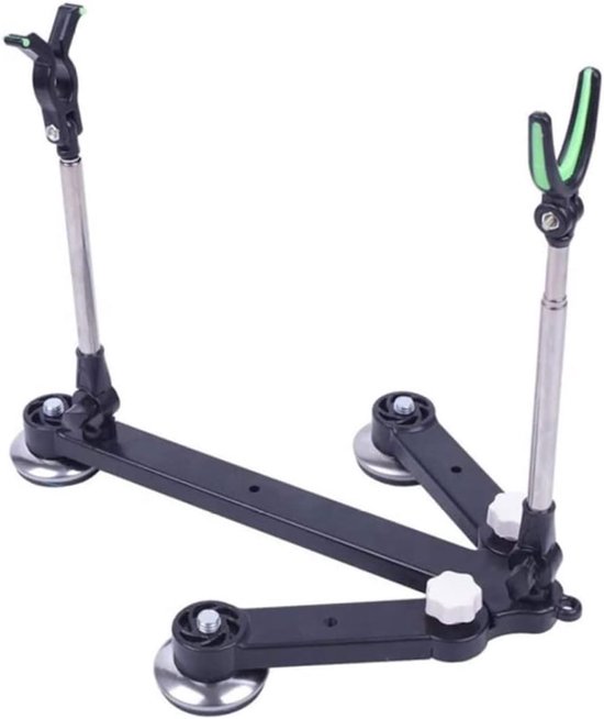 Hengel Houder Verstelbare Hengelstok Rack Stand Opvouwbare Hengel Grond Bank Mount Beugel voor Fisher Zwart