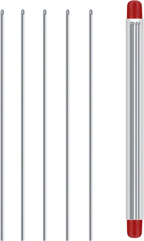 Hengelgereedschap Naalden - Aasnaalden Set - Vissen Met Aas - Roestvrij Staal - 20cm Lengte - Meerkleurig