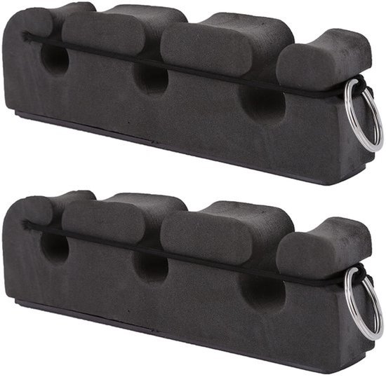 Hengelhouder Dichtheidsschuim - 2 Stuks - 3 Hengel Slots - Draagbaar/Lichtgewicht - Veilig voor Vissers - Ideaal voor Onderweg - Hengelstandaard
