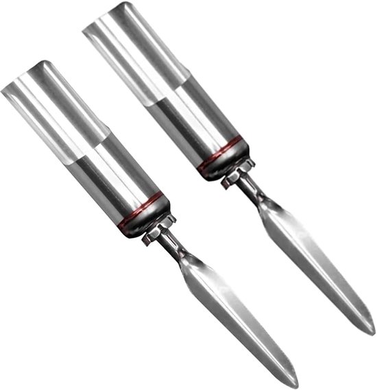 Hengelhouder, universeel, inklapbare hengelhouder, 2 stuks, roestvrij staal, visstokklemmen, afneembaar en draagbaar van Merkloos