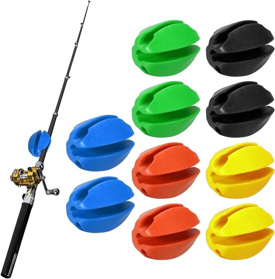 Hengelhouder van rubber voor bevestiging van hengel - Beschermende klem - Silicone hengelstanghouder - Visgereedschap - Herbruikbaar - Stevige houder.