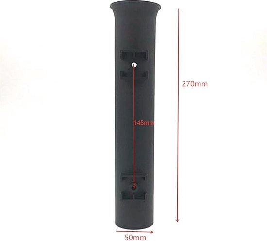 Hengelhouder voor Boot en Kajak - Kunststof Hengel Buis Steun Zwart van Merkloos