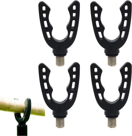 Hengelkussens voor karpervissen - 4 stuks hengelsteun rod pod met M3/8 schroeven, eenvoudig te gebruiken en ideaal voor hengelhouders en vissers