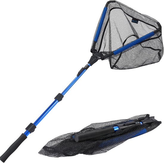 Hengelnet - Visnet Telescopisch - Vissen Vangen - Drijvend Ontwerp - 75 cm - Blauw