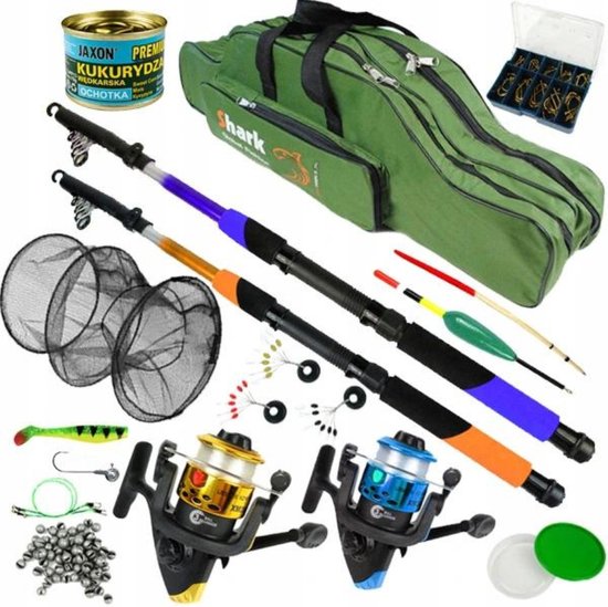 Hengelset - 18 delige Hengelset - Hengelsport - Incl. Opbergtas - Telescopisch - Hengel - Watersport - Vishengel - Werphengel - Vishengel set - Vishengel Kinderen van Merkloos