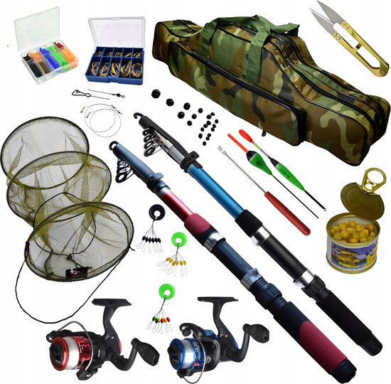 Hengelset - 19 delige Hengelset - Hengelsport - Incl. Opbergtas - Telescopisch - Hengel - Watersport - Vishengel - Werphengel - Vishengel set - Vishengel Kinderen van Merkloos