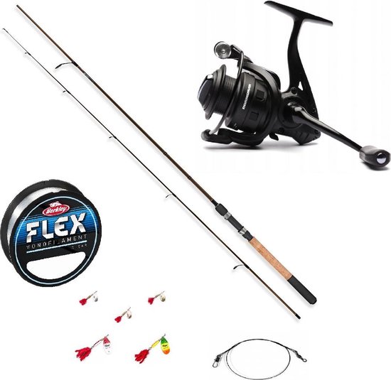 Hengelset - Spinhengel Robinson Ashigari Pearch Spin - Cormoran Sportline Werpmolen - inclusief nylon, spinners en onderlijnen van Robinson