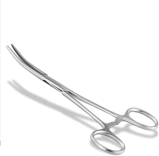 Hengeltang 14 cm met buiging, haakverwijderaar en arteriële klem voor professioneel vissen, visgereedschap en accessoires voor een succesvolle visvangst van Merkloos