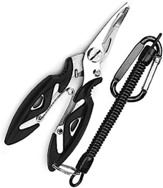 Hengeltang voor visserij en boot, verwijderen van haak en lus, multifunctioneel gereedschap, roestvrij staal, fixeerbaar - Robuust en praktisch in gebruik van Merkloos