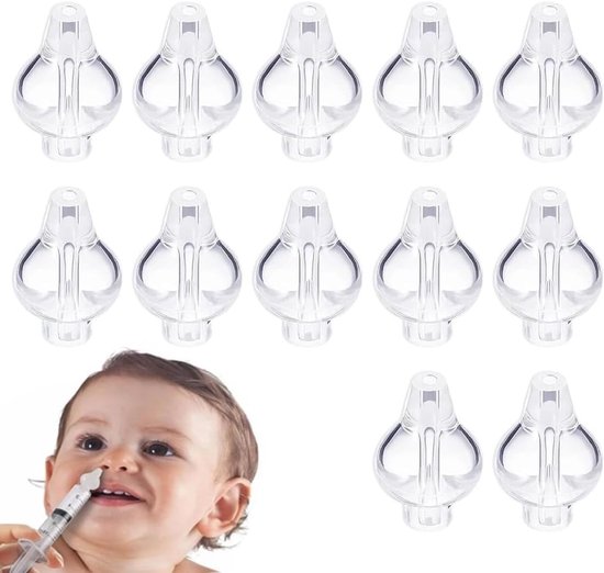 Herbruikbare neusspoelers met olijfpunten, 12 stuks, siliconen tips voor optimale neusverzorging en hygiëne van Merkloos