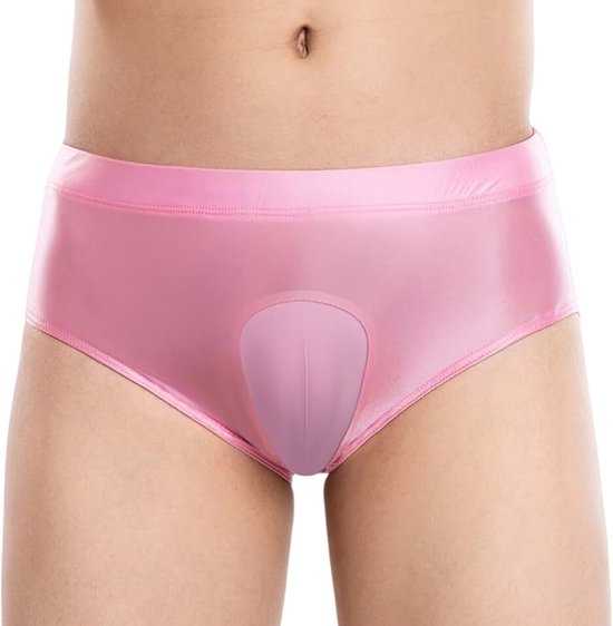 Heren camel toe slips, crossdresser, verstopte brief, glossy gaff, transgender slipje, EU S-XL (Azië M-XXL)