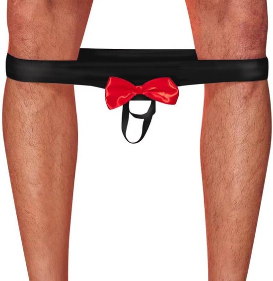 Heren Suspensorium Lingerie Sexy Onderbroek met lage Taille Open Zak Sexy Strik Superelastische testiksel Zwemkleding Outdoor Ondergoed